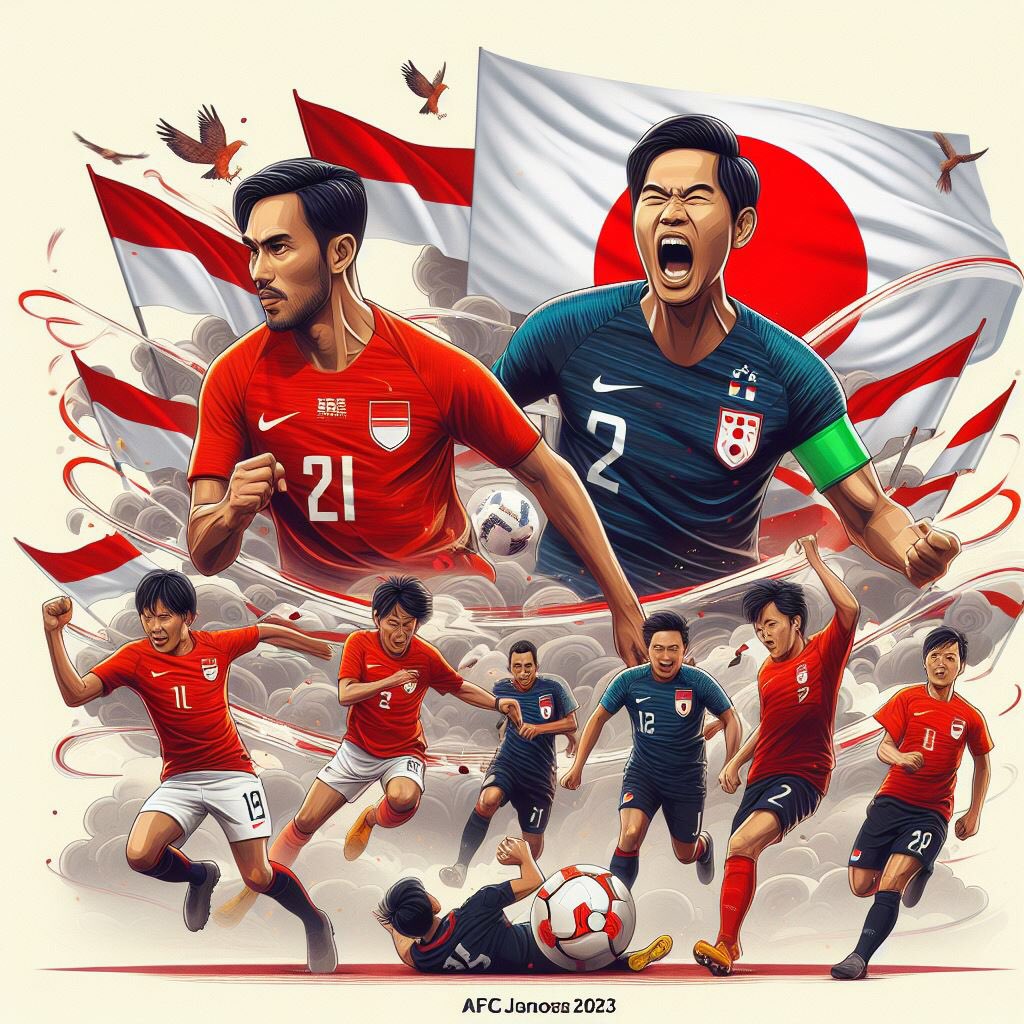 'Semangat untuk Timnas Indonesia di pertandingan besar melawan Jepang! 🇮🇩⚽️ Ayo tunjukkan kehebatan dan raih kemenangan! #TimnasIndonesia #AyoIndonesia #BersatuUntukBangkit' #TimnasDay