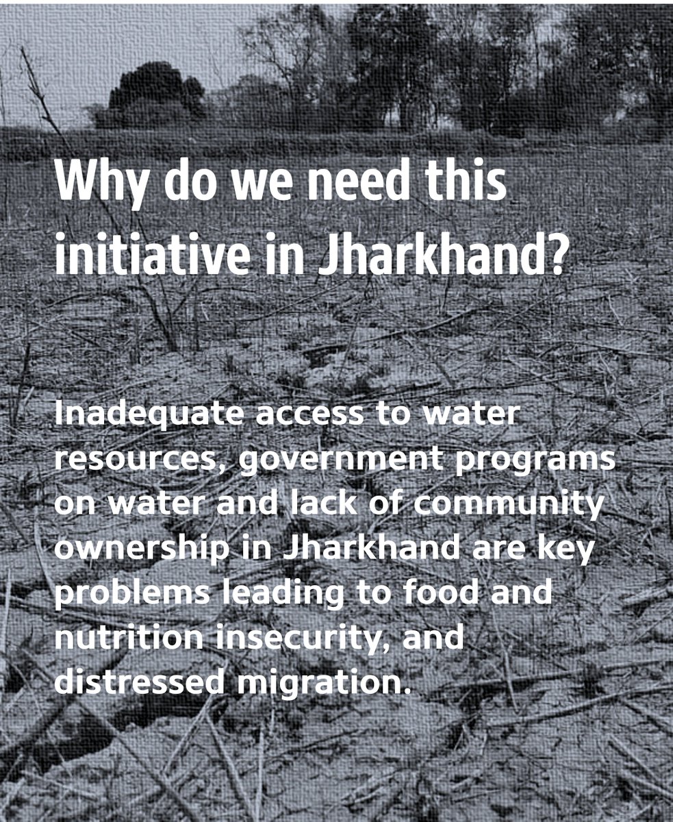 Through this initiative in #jharkhand , we want to improve food and nutrition security in selected drought prone districts, build long-term partnerships among people and government institutions, and provide access to water for our farmers. #collaboration #WaterThePlanet 
1/2