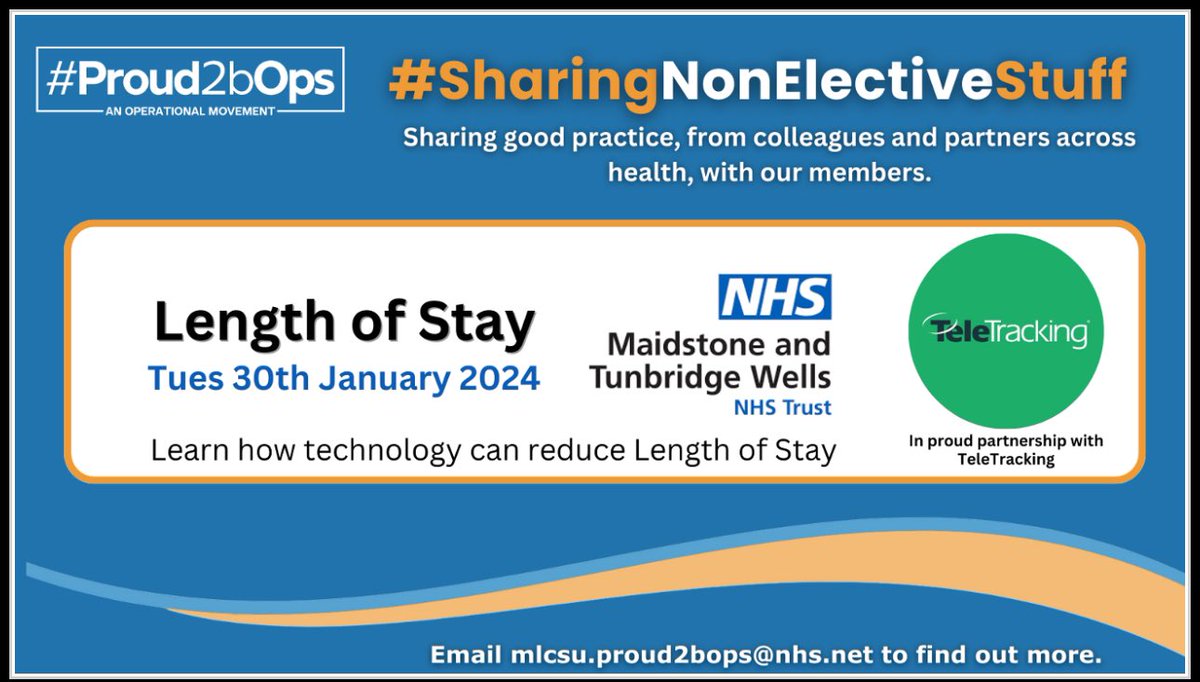 Thank you to colleagues that joined our first Proud2bOps #SharingNonElectiveStuff Learning session last night. A flurry of Questions and an Excellent example of remote, home and clinical monitoring. Well done to everyone involved. 
Our next session is 30th January! ⤵️ ⤵️