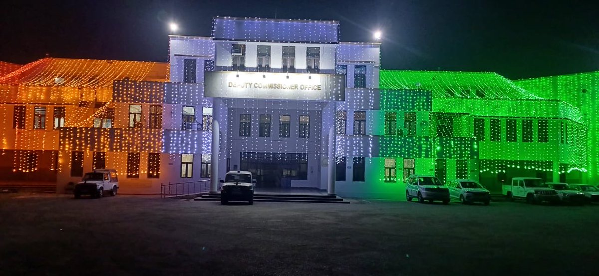 Deputy Commissioner Office Reasi. Ready for the grand celebration of Republic day on 26 January. Jai Hind