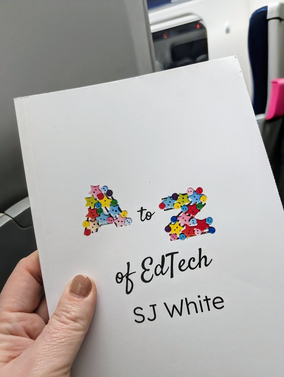 Just reading an old fave on my way to #Bett2024 Not even a year old Foreword by @EvoHannan Raises funds for my local hospice Audio version available Cover art by my kids Can now say written it's by a #TechWomen100 winner too 🏆 whatthetrig.co.uk #AtoZofEdTech