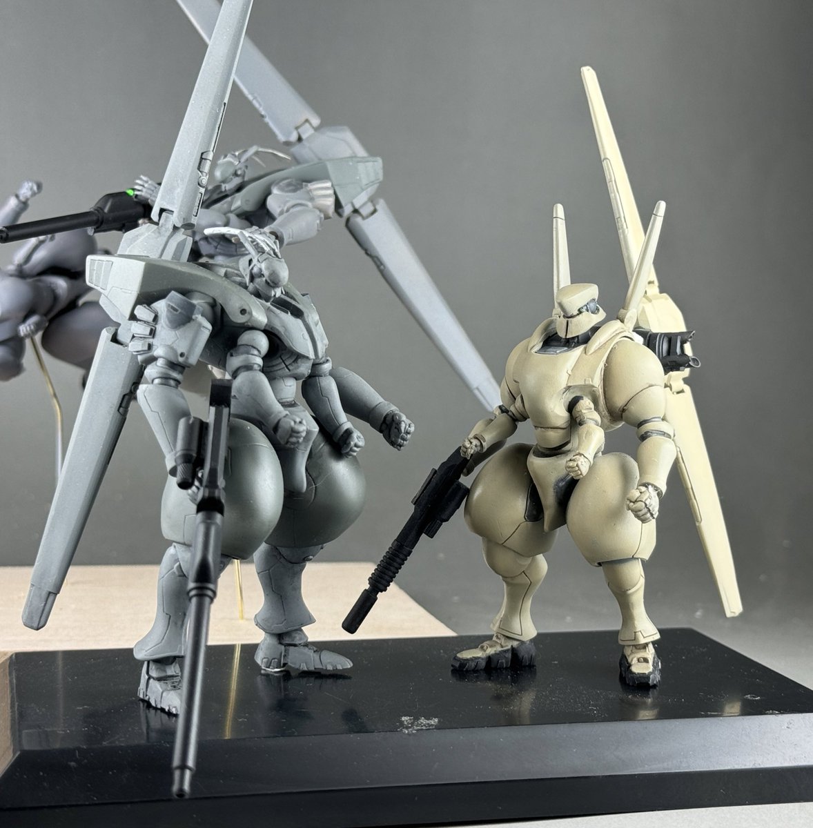 35LMコレクション
1/35スケール、フリーポーズ仕様のレジンキットです。
ブリアレオスのランドメイトとギュゲスDの二体セットです。
ギュゲスDはハッチも開くけど、フィギュア塗るのだるいので買った方が塗って下さい(´ω｀) 

ブース番号等はトップツイートでご確認ください。
#WF2024Ｗ  #士郎正宗