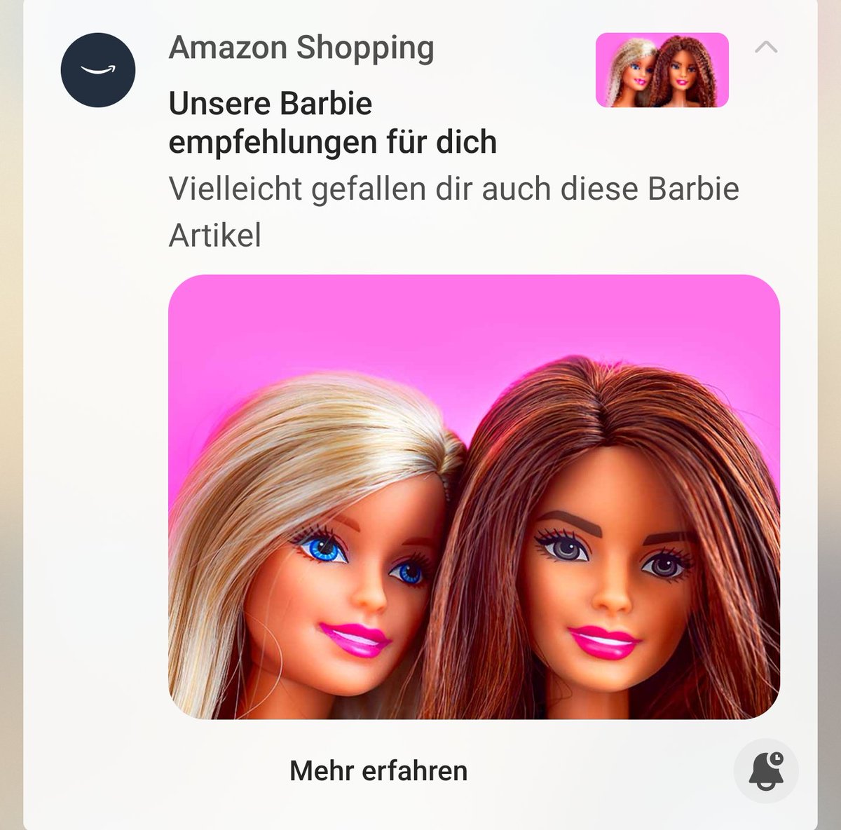 bastard_op's tweet image. Äh...nein!?
Mein letzter Einkauf bei euch waren ein paar Gummistiefel, wie kommt ihr jetzt auf die Idee, ich würde auf Barbie stehen, @amazonDE? Is der #Algorithmus explodiert?
😳🤣