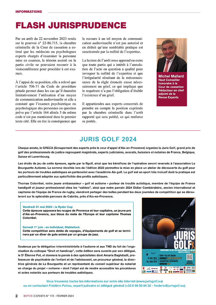 fredericpoitou's tweet photo. Merci à la revue Experts pour son soutien à la @jurisgolf
@golf, @jurigolf, @followers, 
@RevueExperts https://t.co/7xHVK8CnNL