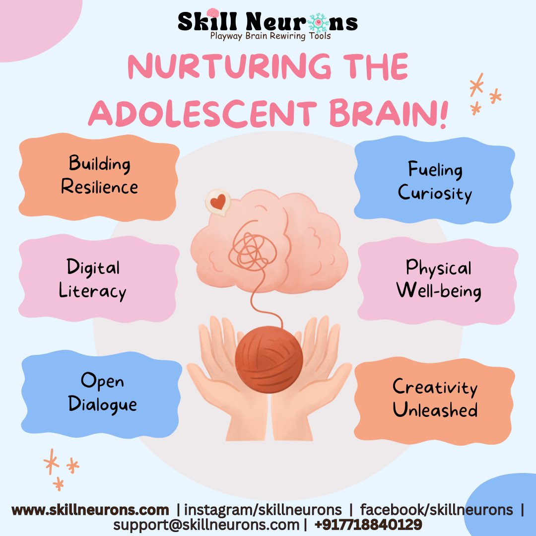 Adolescence is a time of incredible growth and transformation. Join us today as we explore ways to nurture and support the developing adolescent brain.  #AdolescentBrain #WisdomWednesday #BrainDevelopment #NurturingYouth #MindfulAdolescence #skillneurons #skillbasedgames