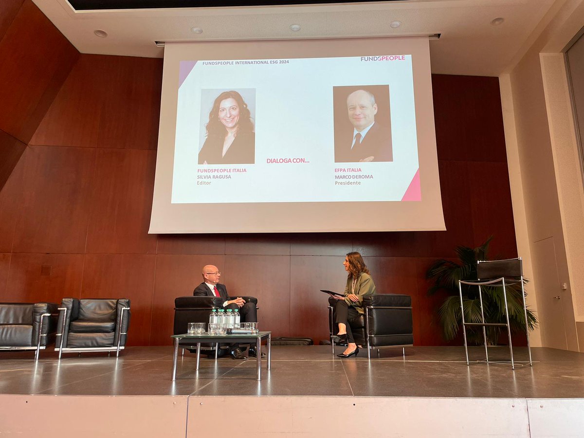 FundsPeople_it's tweet photo. 💡 Nell'ultimo panel di #FundsPeopleInternationalESG #MarcoDeroma di @EfpaItalia spiega: "Vi è uno slancio da parte dei professionisti per rilevare correttamente le preferenze ESG da parte della clientela"

#FundsPeopleEvents https://t.co/A3vm3T9OjT