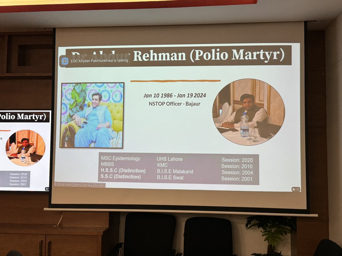 PakFightsPolio's tweet photo. The Polio family unites across Pakistan to pay tribute to Shaheed Dr. Abdur Rehman, NSTOP Officer in Bajaur. His dedication and sacrifice in the fight against polio will forever inspire us. Condolences to the grieving family, friends & colleagues of Shaheed Dr Abdur Rehman. 
Inna lillahi wa inna ilayhi raji'un.
