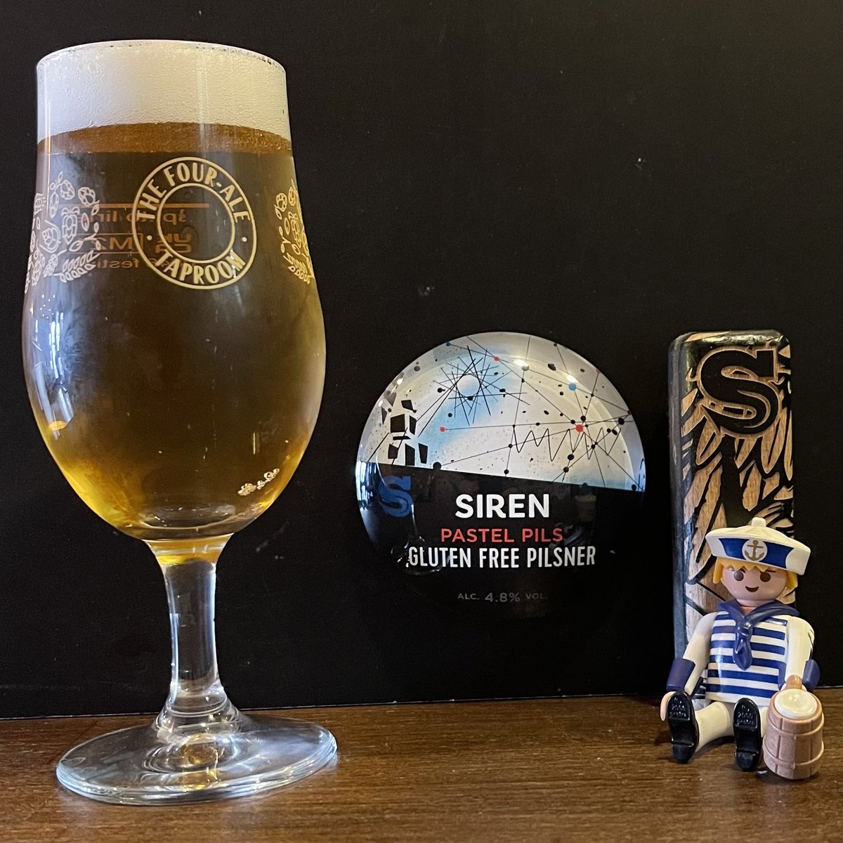 Time for a change, replacing Czech Mates as our house lager, Pastel Pils from <a href="/SirenCraftBrew/">Siren Craft Brew</a> is a gluten free Italian Pilsner, light crisp and refreshing 

#Teamfourale #beer #craftkeg #craftbeer #fourale #craftbeerbar #gosport #stokeroadgosport
