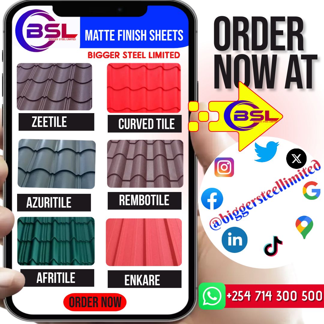 BiggerSteel's tweet photo. Get to know some of the products that BIGGER STEEL LIMITED manufactures #Steelcompany #Steelmanufacturers #roofing #building #material #offer #januaryoffer #Construction #biggersteellimited #BSL #kenya https://t.co/d8ZUlOwQ7h