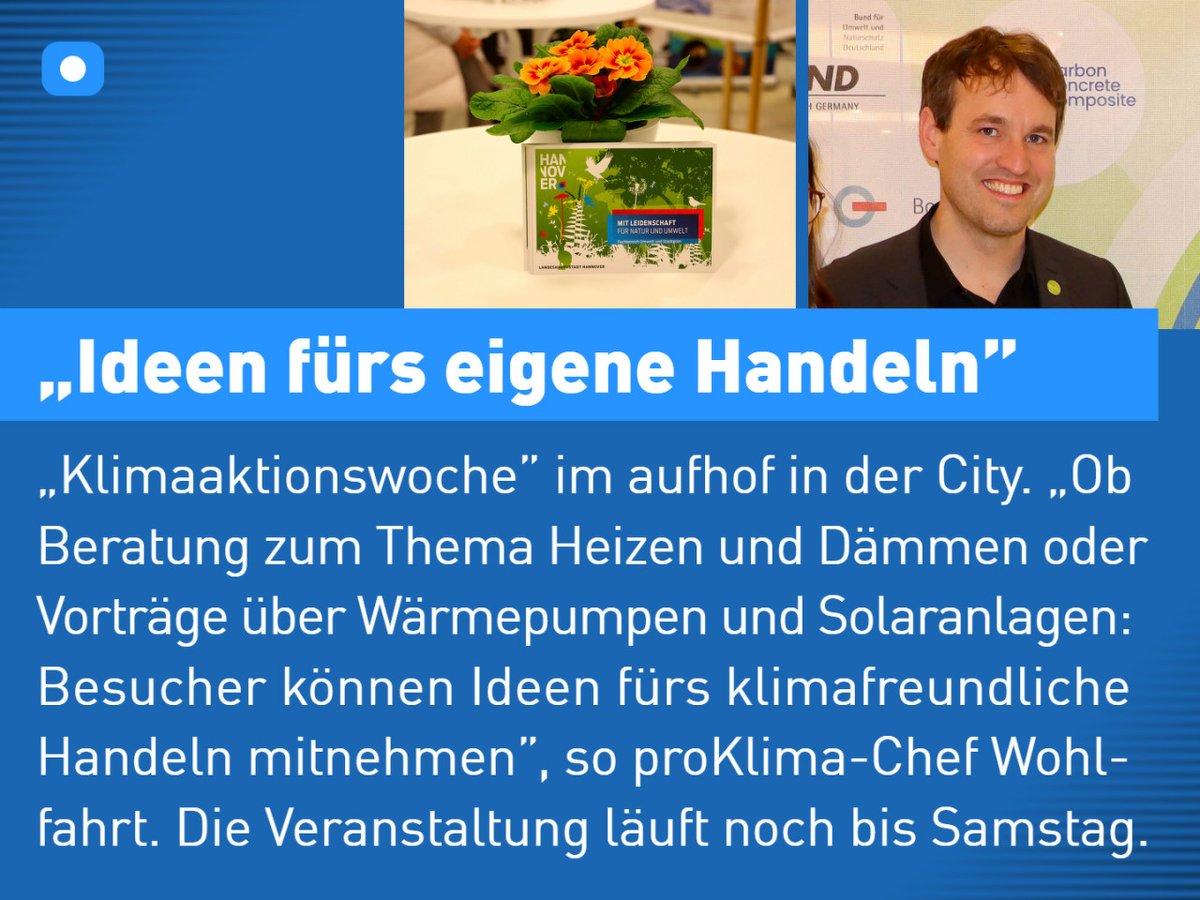 enercity_Fonds's tweet photo. #proklima ist diese Woche im #Fahrgastfernsehen in #Hannover zu sehen!📺🚄
Anlass ist der Start der #Klimaaktionswoche im #aufhof, wo auch proKlima mit einem Stand vertreten ist! Kommt gerne noch bis zum 27.01.24 vorbei🗓️ https://t.co/0jMaqOnrUn