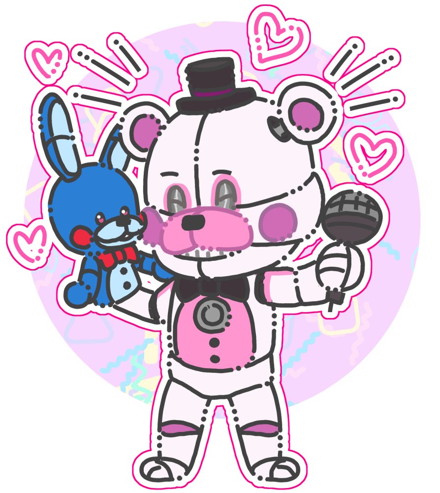 FuntimeOzzy's tweet image. Sillies!! 💙🩷#fnaf #fnafsl #FiveNightsAtFreeddys #funtimefreddy