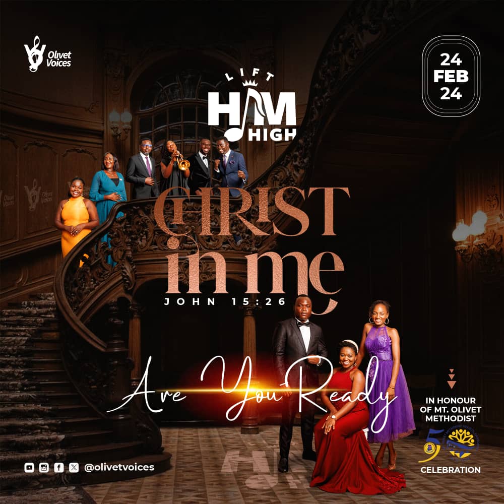*Olivet @ 50 Edition of Lift Him High*

🎤🎼💃🏻💃🏻💃🏻💃🏻🕺🏽🕺🏽🕺🏽🕺🏽🕺🏽🕺🏽

Are you ready to celebrate God's goodness - 50 years and beyond? 

💃🏻💃🏻🕺🏽💃🏻💃🏻💃🏻

#LHH24
#ChristInMe
#MtOlivetis50
#GoldenJubillee
#50YearsofService
#Anticipate
<a href="/Citi973/">CITI FM 97.3</a> 
<a href="/olivet_voices/">Olivet Voices</a> 
<a href="/mtolivetDC1/">Mt. Olivet Meth. DC</a>