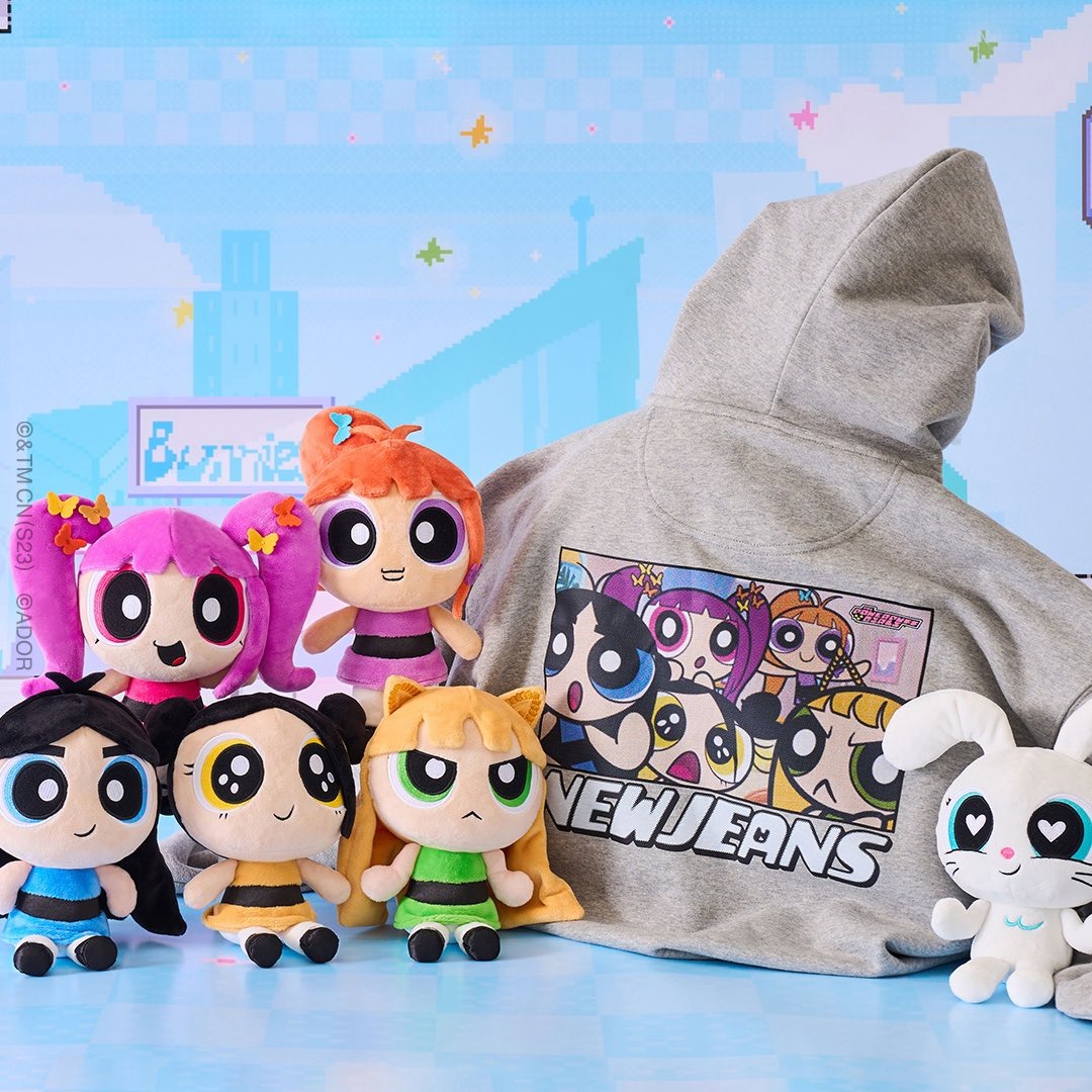 newjeans linefriends パワパフ　ミンジ ぬいぐるみ 新品未開封 NewJeans ミンジ パワパフ ミディアム ぬいぐるみ