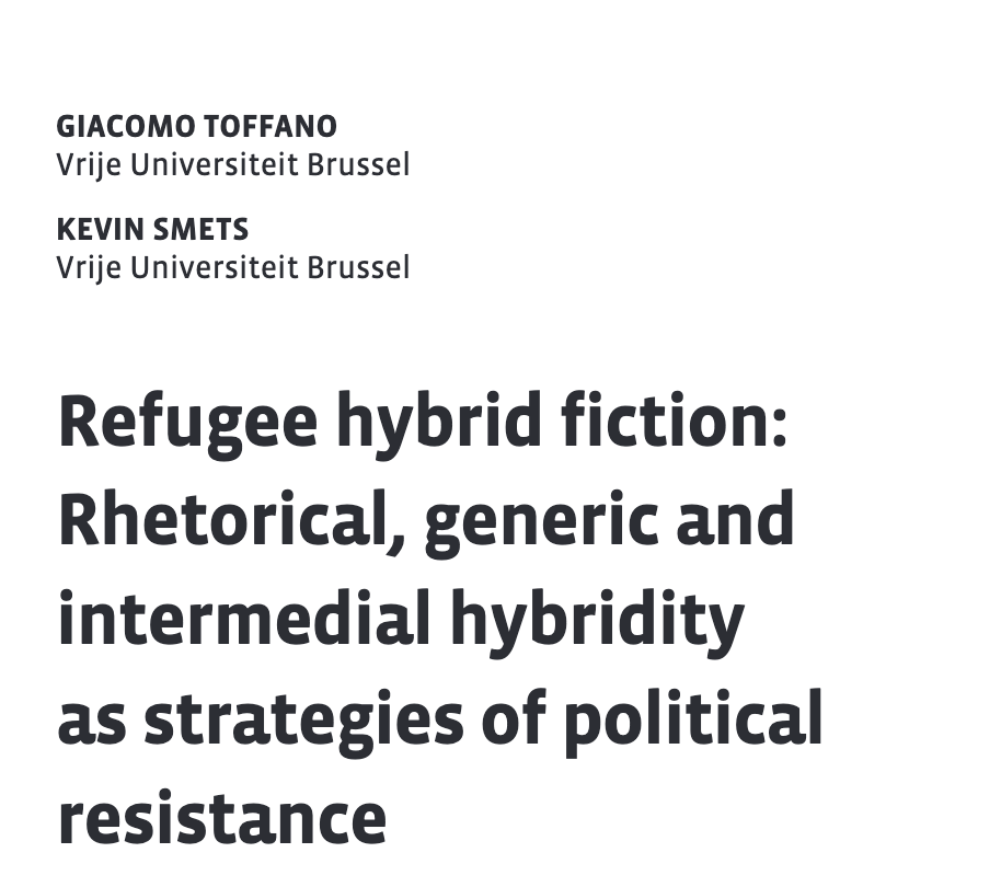 giatoff's tweet photo. Publication Alert!
@kevinsmets and I published today with our latest article on Crossings: journal of migration &amp; culture.
About migration fiction, hybridity, and resistance.
https://t.co/Q8km43LmPC https://t.co/YeLXCc3BZN