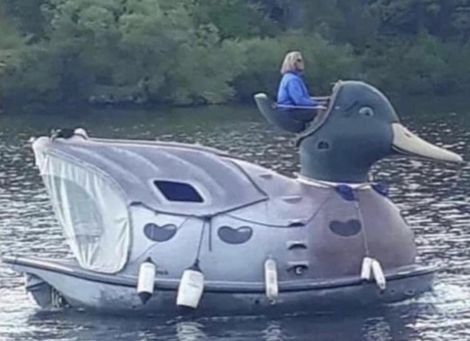 Sandford_Police's tweet photo. In an effort to capture Sandford’s most wanted, our Covert Undercover Marine unit will be patrolling waterways in their new unmarked vessel, Ducky McDuckface. https://t.co/J7TmFYpvrS