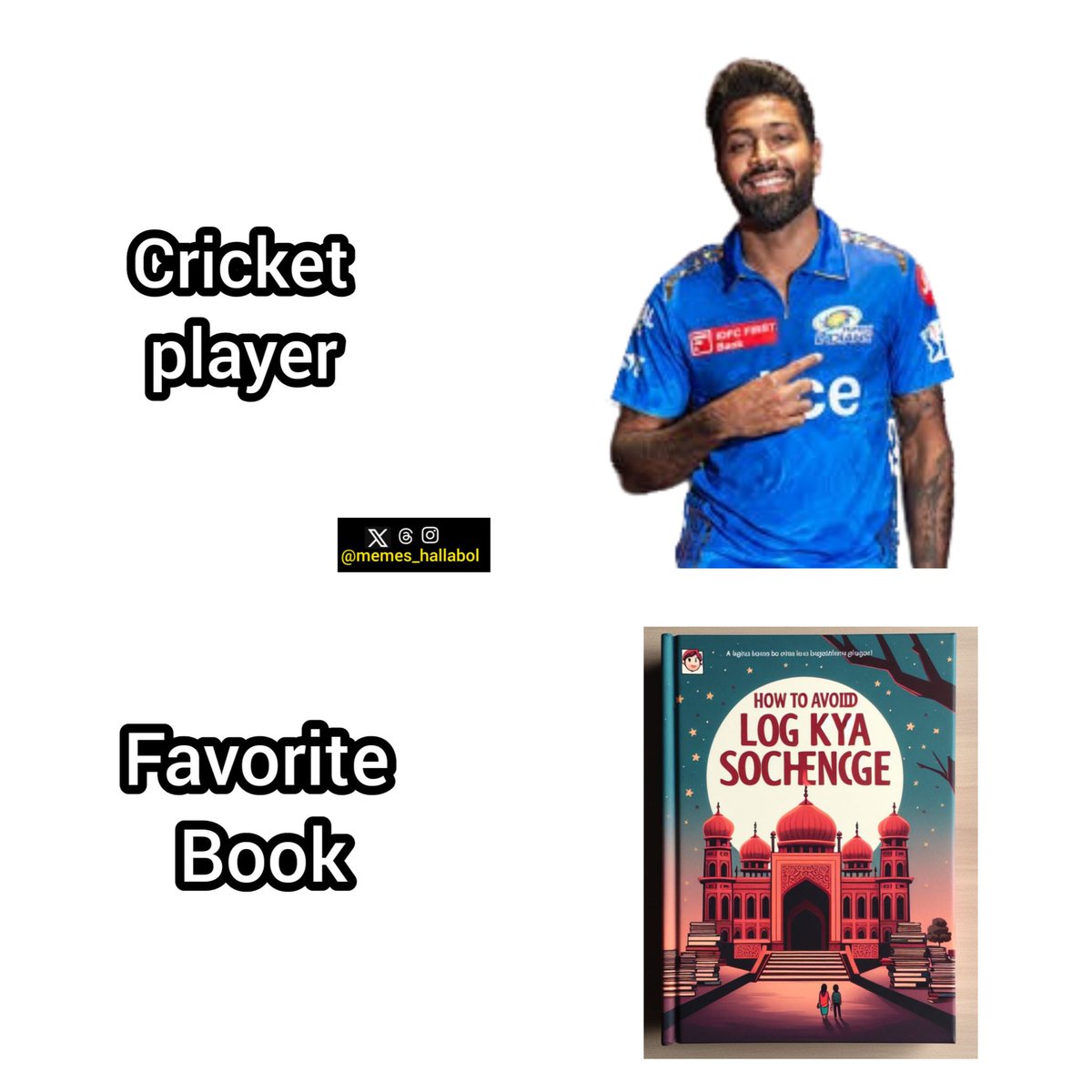 cricketers and their favourite book : A Thread 🧵 1.hardik Pandya