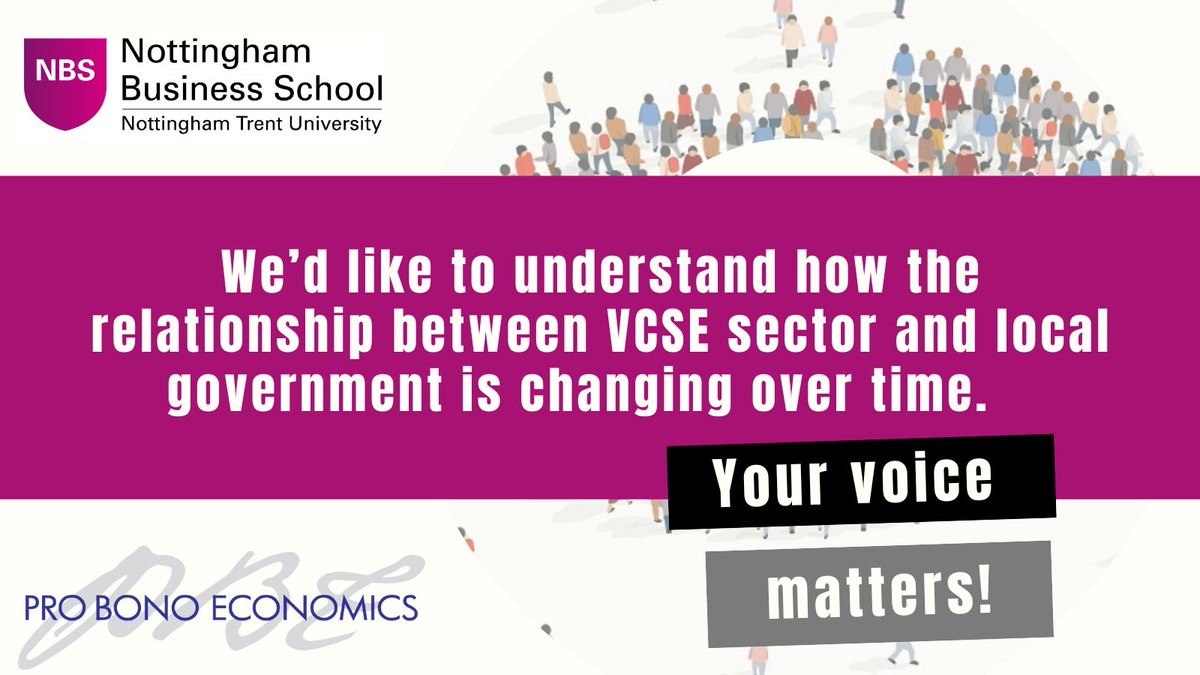 📢Use VCSE Barometer Survey 17Jan-7Feb to tell @VCSEObservatory and @ProBonoEcon about your #VCSE org's links and relationship with your local council. What's changing now and likely to change in next 12 months? Funding? Contracts? Targets? What's the impact on your org?