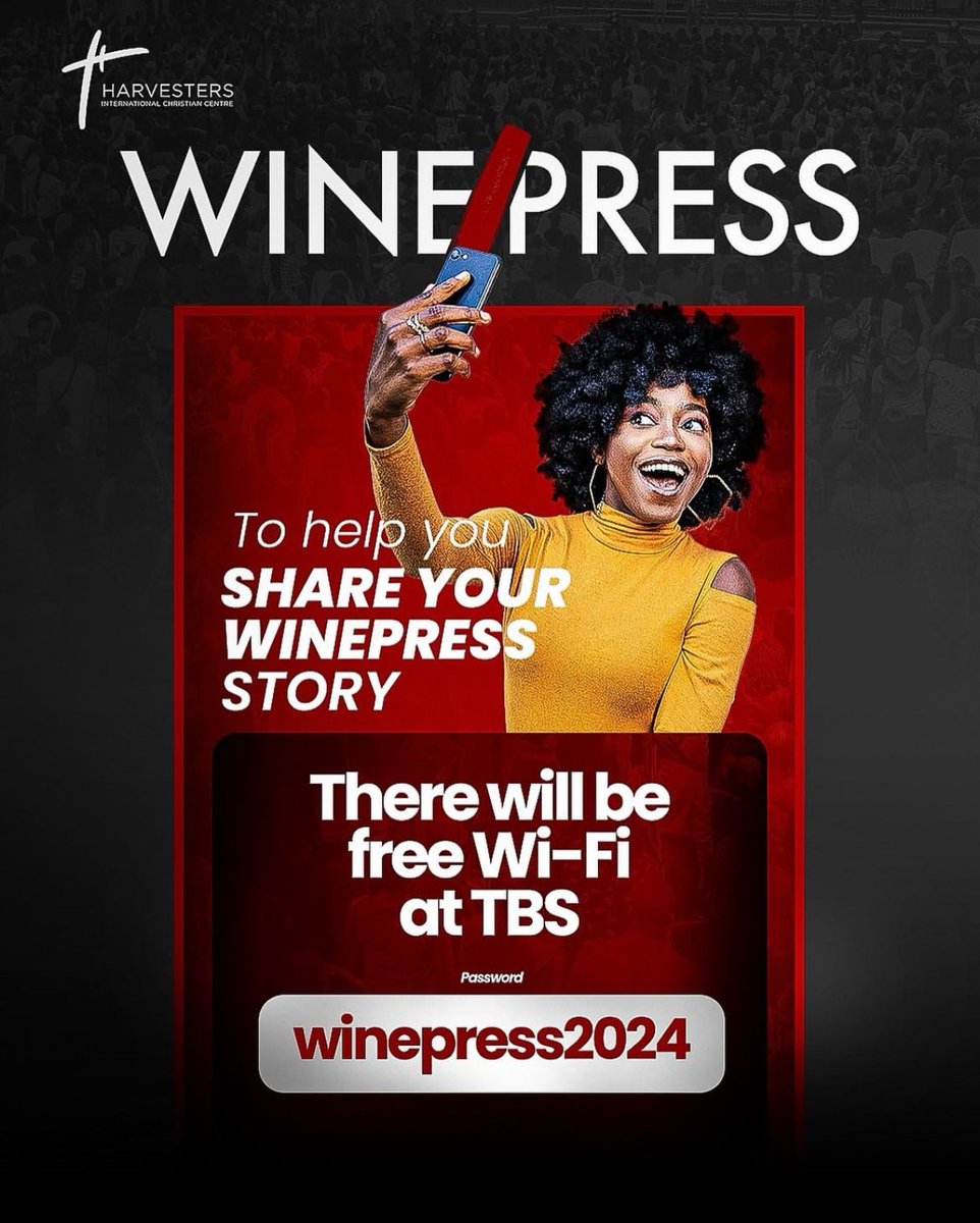 Have you heard? There will be free Wi-Fi at TBS. #Winepress2024