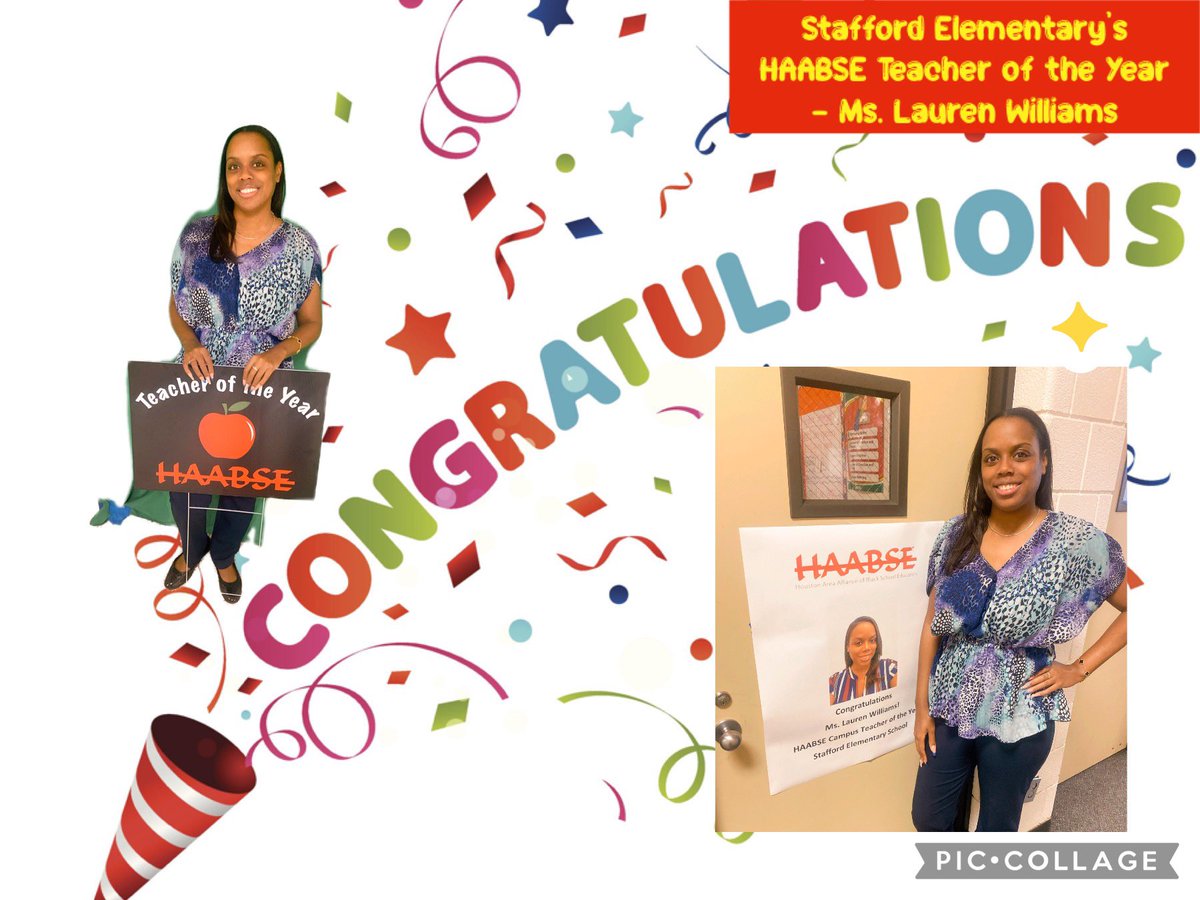 SMSD Elementary (@smsdelementary) on Twitter photo Principal De La Rosa and her Faculty and Staff wish to congratulate Houston Area Alliance of Black School Educators (HAABSE) Teacher of the Year - Ms. Lauren Williams of Stafford Elementary <a href="/StaffordMSD/">Stafford MSD</a> <a href="/SMSDElementary/">SMSD Elementary</a> <a href="/HAABSE3/">HAABSE</a> Principal De La Rosa and her Faculty and Staff wish to congratulate Houston Area Alliance of Black School Educators (HAABSE) Teacher of the Year - Ms. Lauren Williams of Stafford Elementary <a href="/StaffordMSD/">Stafford MSD</a> <a href="/SMSDElementary/">SMSD Elementary</a> <a href="/HAABSE3/">HAABSE</a>