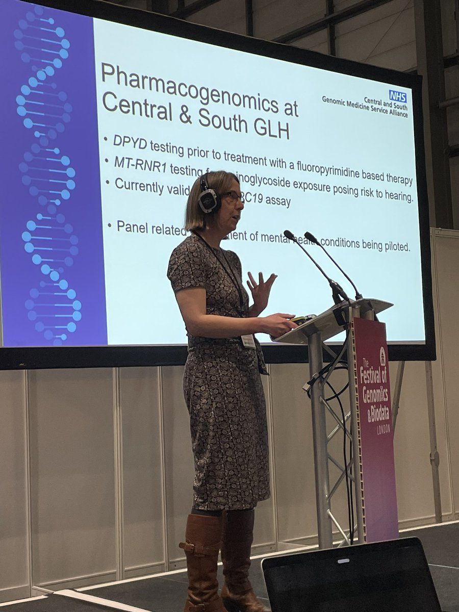 Privileged to be working with Jess Woodley from West Midlands Regional Genetics Laboratory. 

Excellent presentation on overcoming barriers to implementation of pharmacogenomics in an NHS setting. #FestivalofGenomics