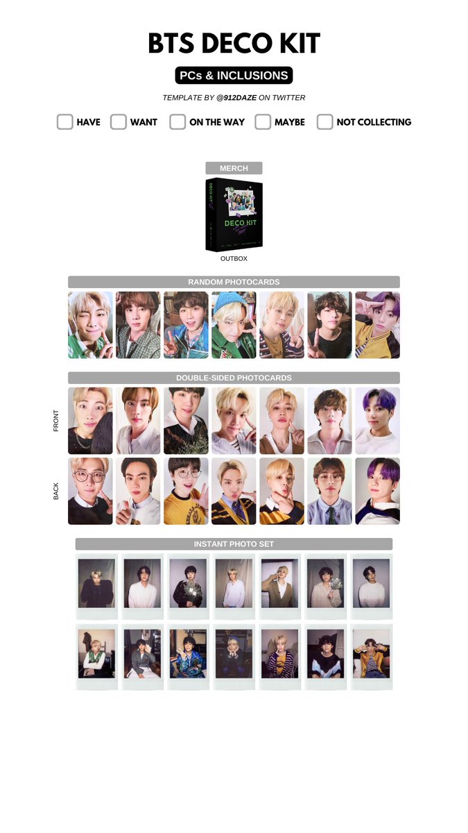 New templates for BTS 2021 Festa Calendar and Deco Kit! 🔗 HD