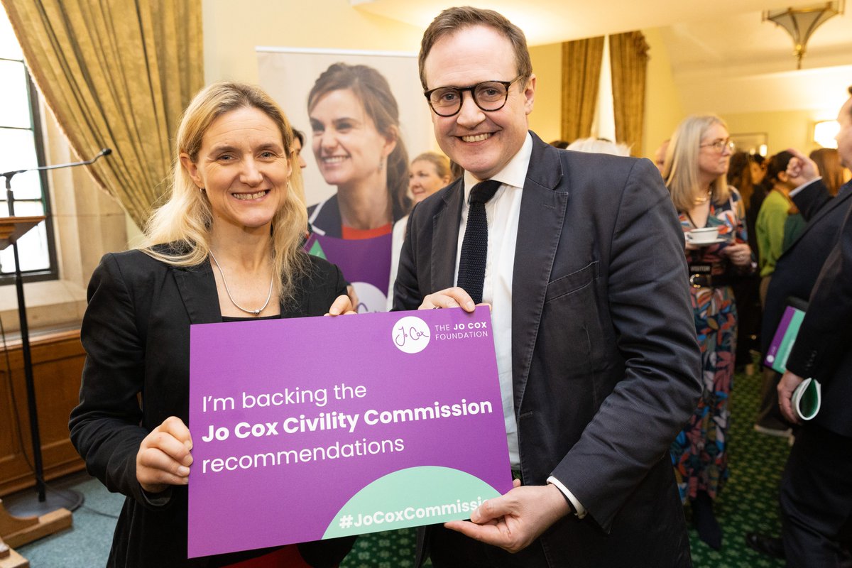 Brilliant to launch the #JoCoxCommission call to action in Parliament this morning and demonstrate that abuse has no place in politics. Incredible cross-party support as we begin campaigning for the recommendations to be adopted. The report is out now ⬇️ jocoxfoundation.org/our-work/respe…