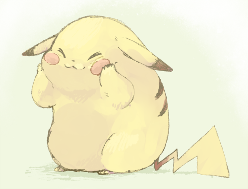 これは10年くらい前に描いてやたら伸びたピカチュウですが、もちもちのピカチュウは常に世界に求められているということがわかりますね 