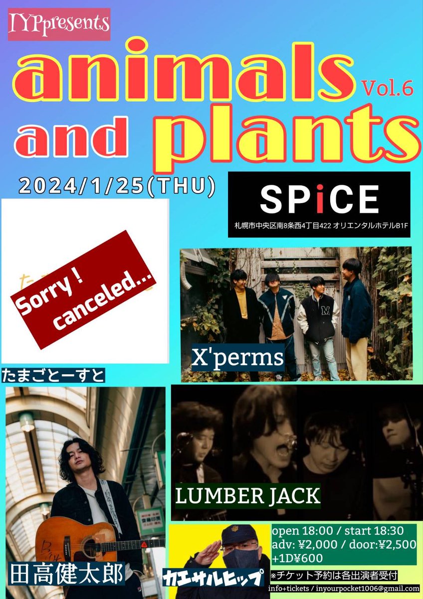 june_murata's tweet photo. 明日LUMBERJACKライブです！
出演キャンセルもありまして
LUMBERJACKは20:30からです
是非是非是非是非 https://t.co/wttAXhDXgK