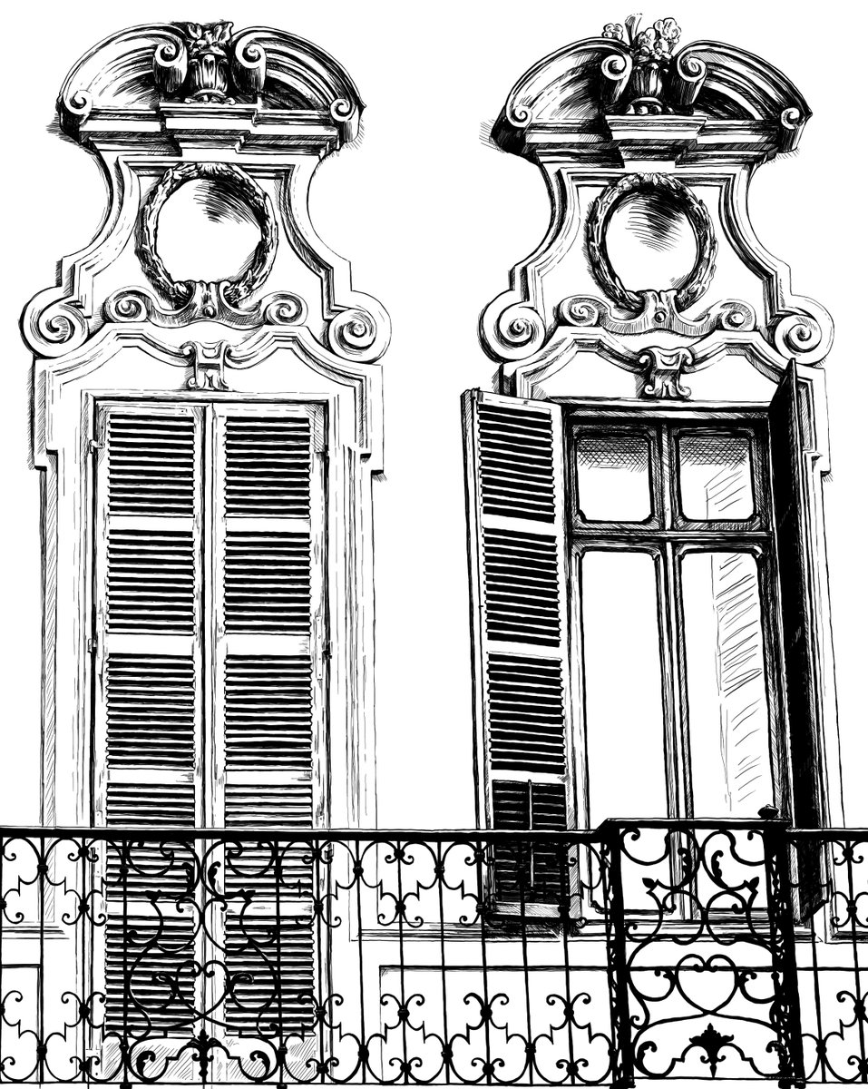 some more drawings of the Palazzo d'Azeglio 🏛️🪟❤️ the home of the @TurinHumanities fellows