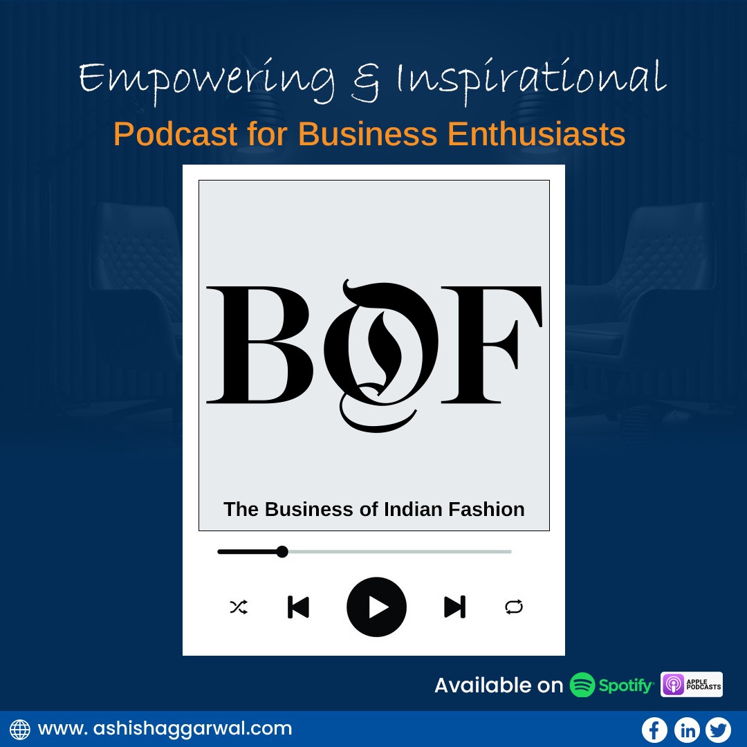 Explore India's fashion scene on 'The Business of Fashion' podcast. From sustainability to entrepreneurship, get expert insights from industry leaders. A must-listen for fashion enthusiasts and aspiring entrepreneurs.
#FashionPodcast #FashionInsights #DesignTrends #FashionLeaders