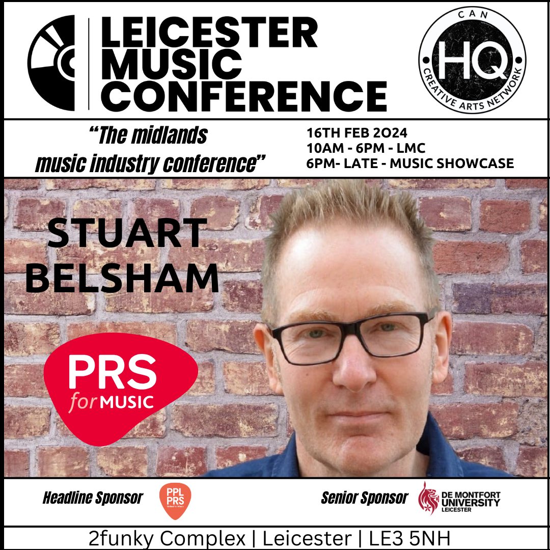 📢 Speaker Announcement!

Stuart Belsham, Writer Relationship Manager at PRS for Music.  As supporter and promoter of PRS’ high earning songwriter members and emerging talent, this is a speaker you won’t want to miss!