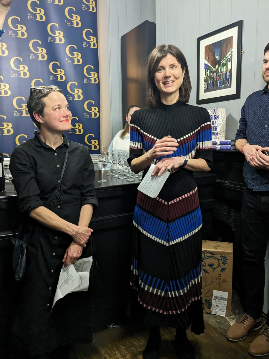 Me looking up (rightly) at the wonderful @SarahCMarsh during an emotional launch for #ASignofHerOwn at @GoldsboroBooks last night. What a thrilling journey publishing this novel has been! @Nelle_Andrew @TinderPress (with apologies to @aetwigg for pinching her photo!)