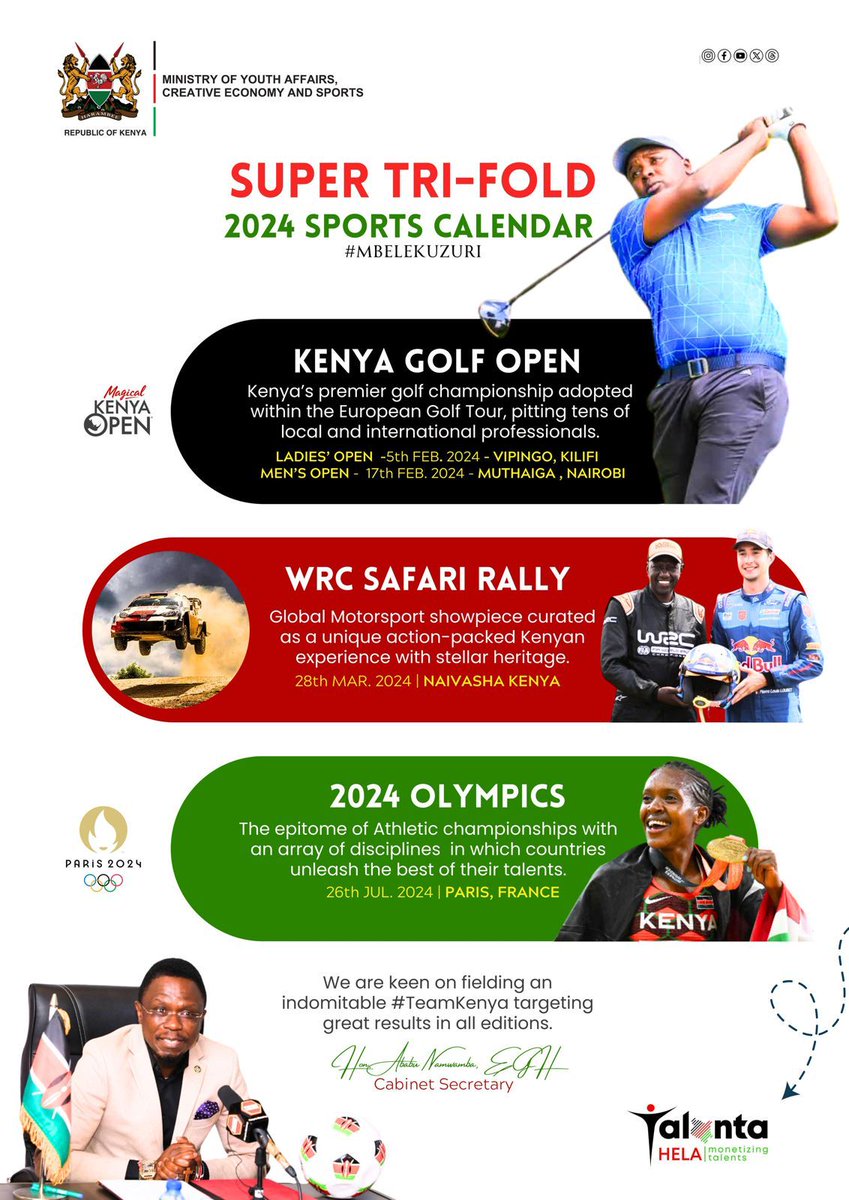 We are Kenyans and Sports is our business. 
#TalantaHela
