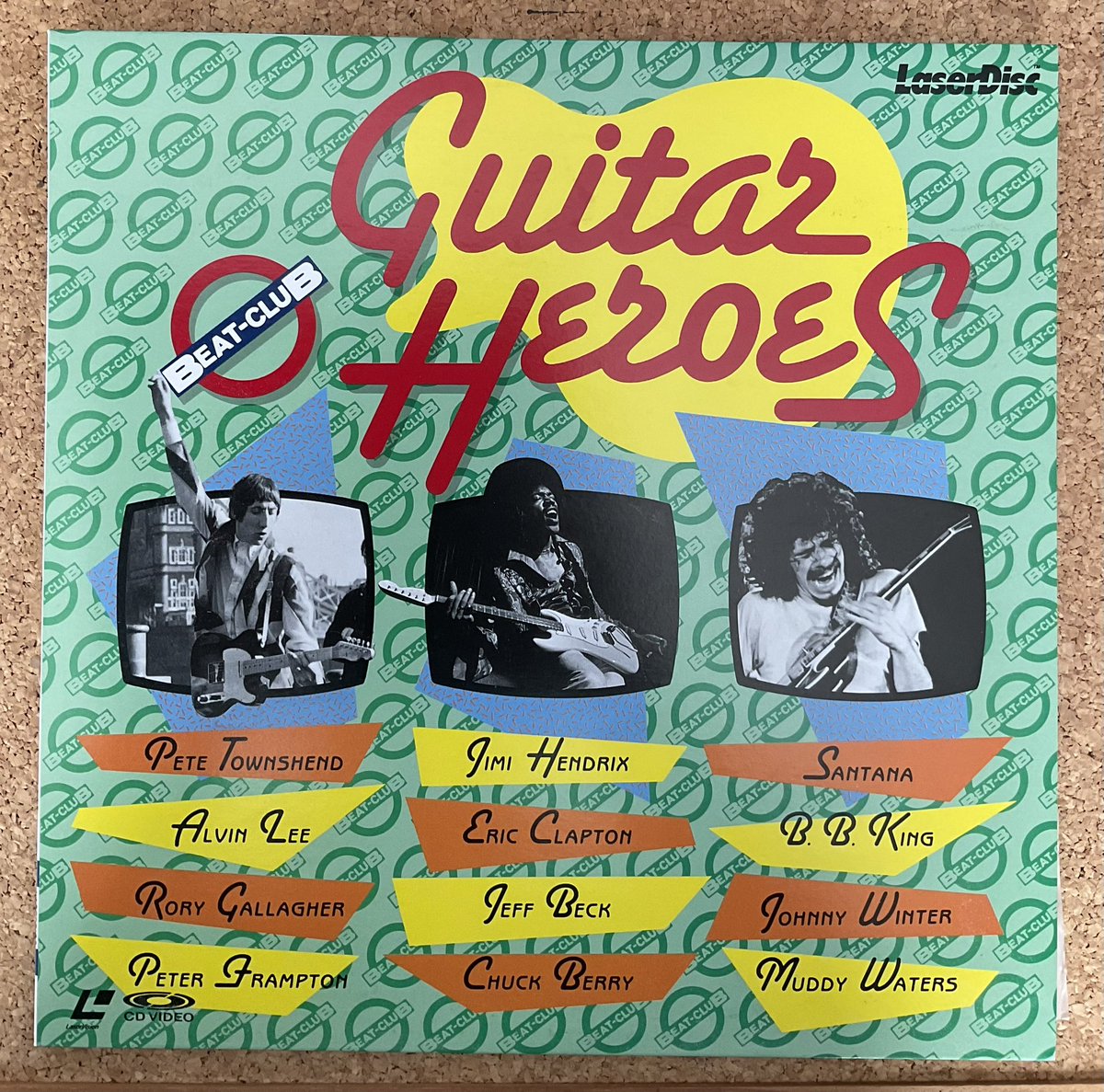 takanomasajazz's tweet photo. Laser Disc -3. Guitar Heroes🎶Jeff Beck ,Jimi Hendrix ,Alvin Lee ,Johnny Winter ,B.B.King .Santana他😳凄いです🎸👍#BeatClub #JeffBeck #ChuckBerry #MuddyWaters #RoryGallager #EricClapton #PeteTownshend https://t.co/9TymIrS9oI