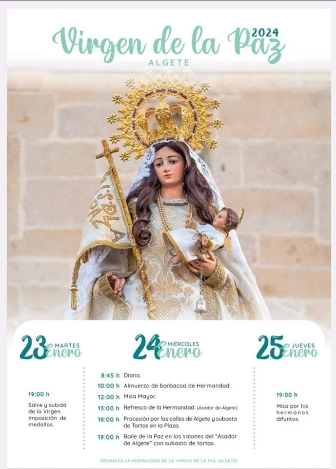 Buenos días, #FelizMiércoles... y Feliz festividad de la Virgen de la Paz 2024, muy especialmente a los miembros de la Hermandad de Algete (ordenanzas de 1695).