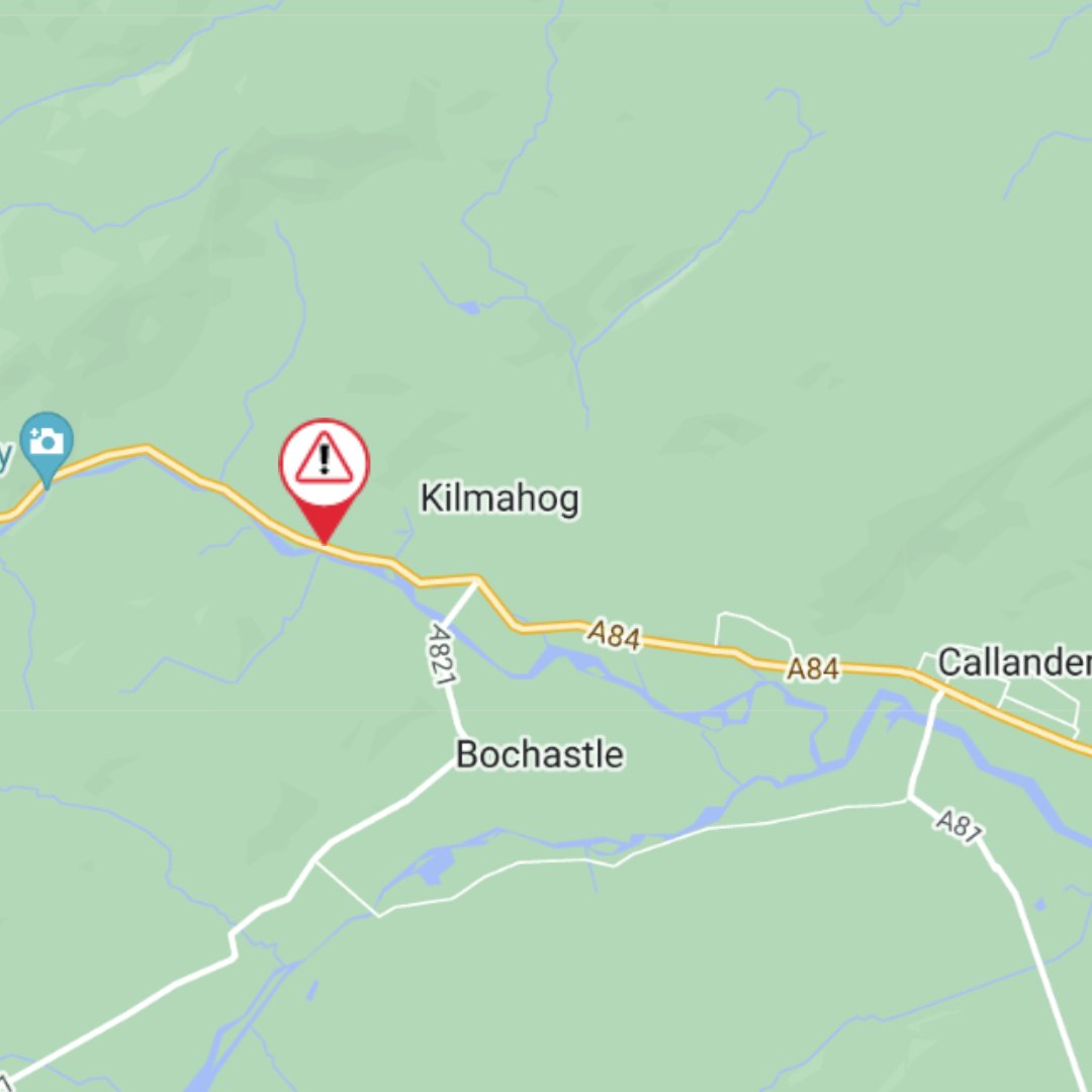 ❗️NEW ⌚️08:25

#A84 - Kilmahog/Callander 

The #A84 at Kilmahog is partially blocked, both ways due to a fallen tree on the road from Aberfoyle Turn Off to Falls of Leny.

Police are aware. 

<a href="/NWTrunkRoads/">BEAR NW Trunk Roads</a>