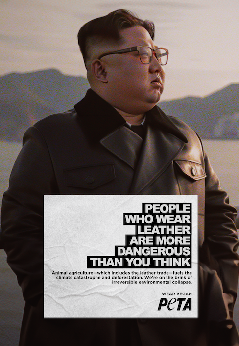 Still wearing the ‘Supreme leader look’? The leather industry: ⚠️ is a mega-polluter of rivers and streams ⚠️ perpetuates cattle production—a 𝐡𝐮𝐠𝐞 source of greenhouse gas emissions Pledge today that the only skin you're in is your own: peta.asia/1aj