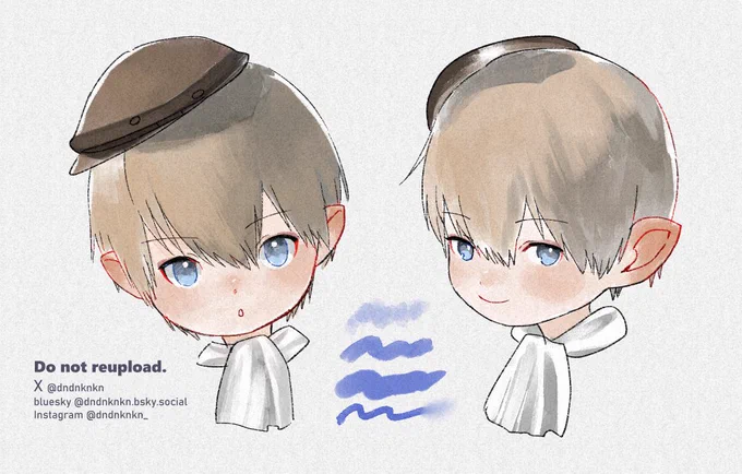 塗りの練習に描いたうちのララフェル #FF14 #FF14art
