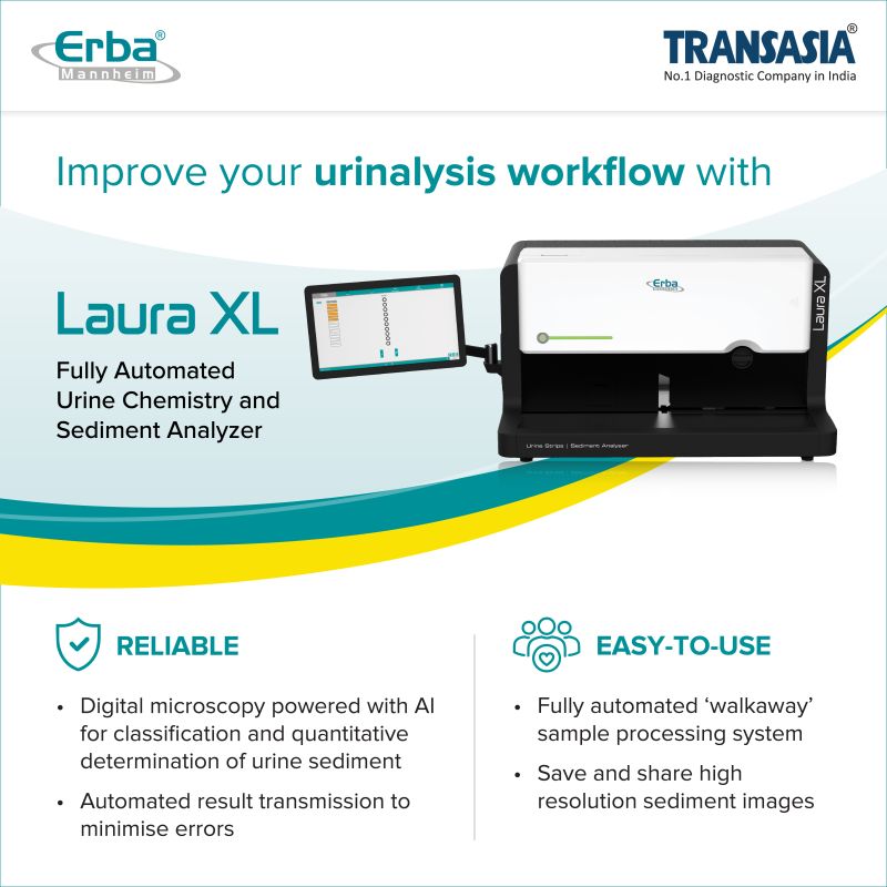 Transasia_1's tweet image. Introducing Laura XL, a state-of-the-art fully automated urine analyzer that seamlessly combines urine strip reading with digital microscopy. Efficient, powerful, and user-friendly. Learn more on zurl.co/8YFR

#IAmTransasia #urinalysis #automatedanalyzer #WeAreErba