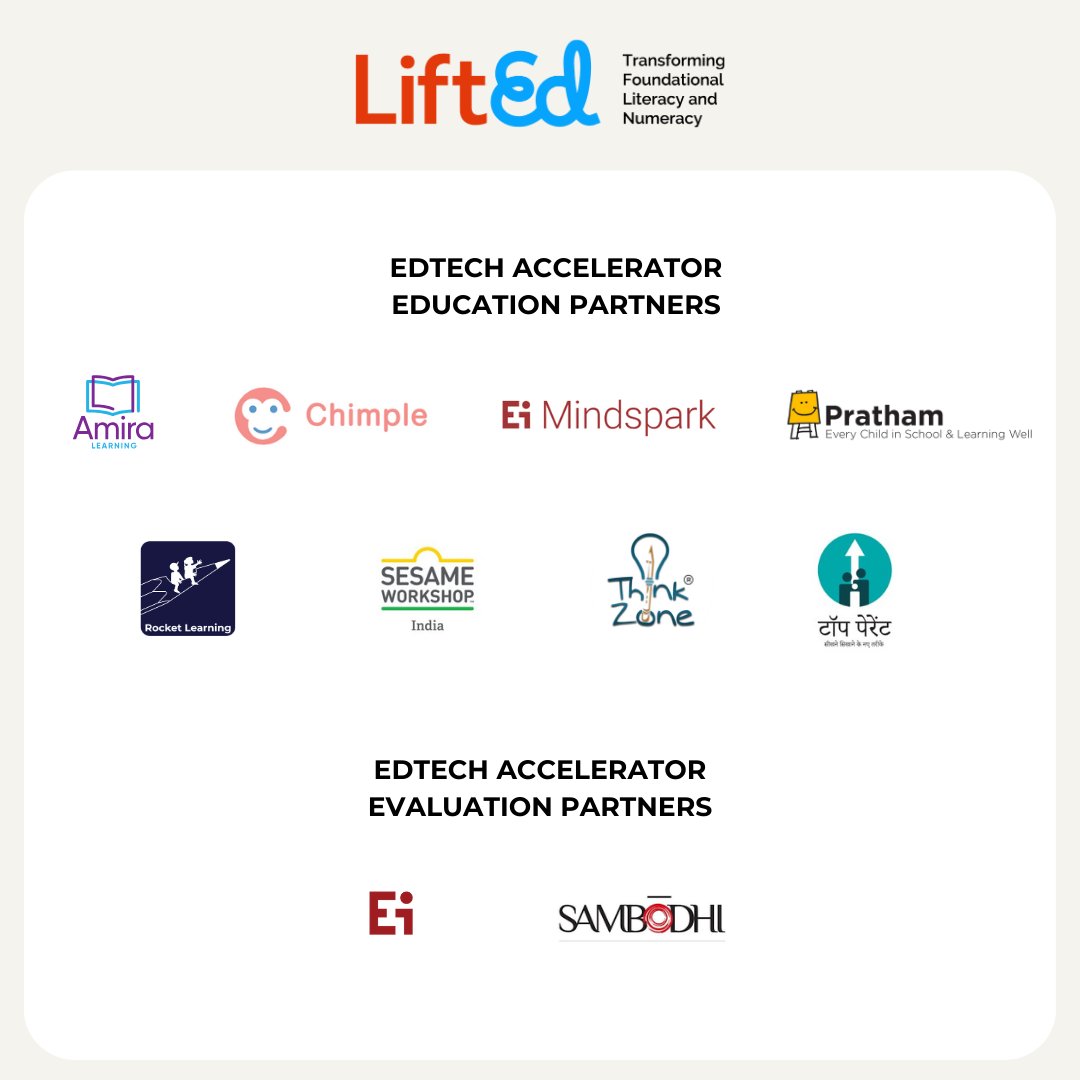 🚀 On #InternationalDayofEducation, we’re thrilled to announce the launch of #LiftEd! Leading LiftEd from conception to launch, we’ve convened 26 excellent partners with a shared mission of strengthening Foundational Literacy & Numeracy #FLN for 4 million children in #India.
