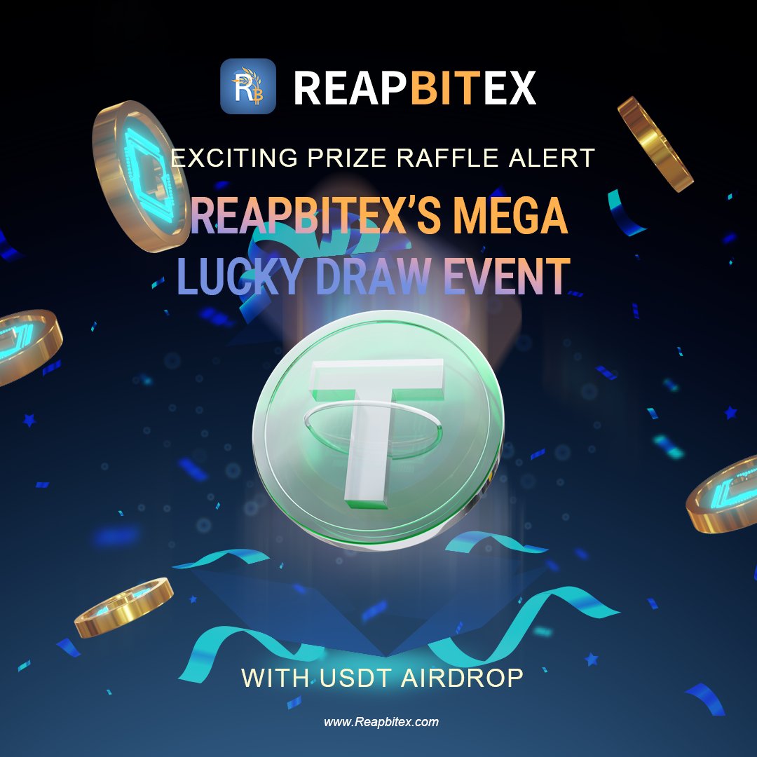 Reapbitex's tweet photo. 🌟 Exciting news at Reapbitex! Introducing the Reapbitex Prize Raffle – your ticket to winning incredible bonuses on additional deposits! 💰✨ Deposit 50k USDT for a chance to get an extra 25k USDT and more! 🥇🚀 Join the crypto festivities now! 🎉 https://t.co/N5U8AmleAw https://t.co/6akyQ5VsaK