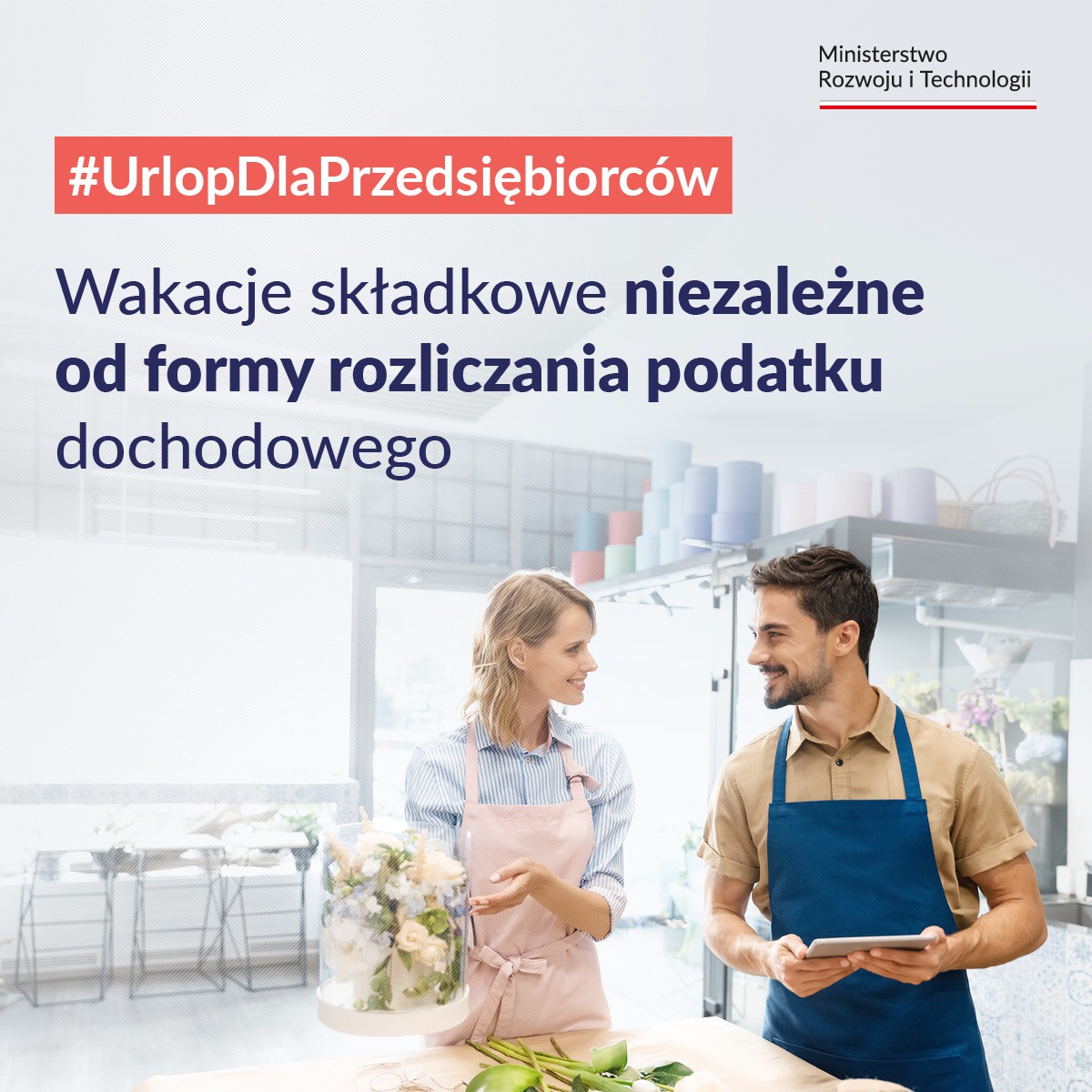 MRiTGOVPL's tweet photo. Przedsiębiorcy będą mogli skorzystać z #UrlopDlaPrzedsiębiorców niezależnie od formy rozliczania podatku dochodowego (#PIT, ryczałt, karta podatkowa).
Przewidujemy, że przepisy zaczną obowiązywać od 1.10.2024 r., aby już w listopadzie przedsiębiorcy mogli skorzystać z rozwiązania. Szacujemy, że z wakacji będzie mogło skorzystać ok. 1,8 mln osób.