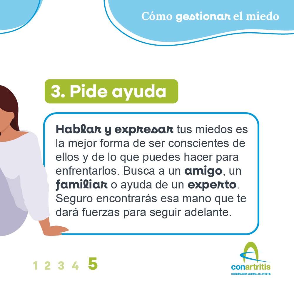 ConArtritis's tweet photo. ¡Miedo! Es normal que lo sientas.
Son muchas las incertidumbres que se generan cuando tienes artritis inmunomediadas o espondiloartritis.
Sabemos que no es fácil. Por eso, te queremos dar algunas recomendaciones que te pueden ayudar a gestionarlo💚

#artritis #miedo #depresión https://t.co/2xgaHsMtaa