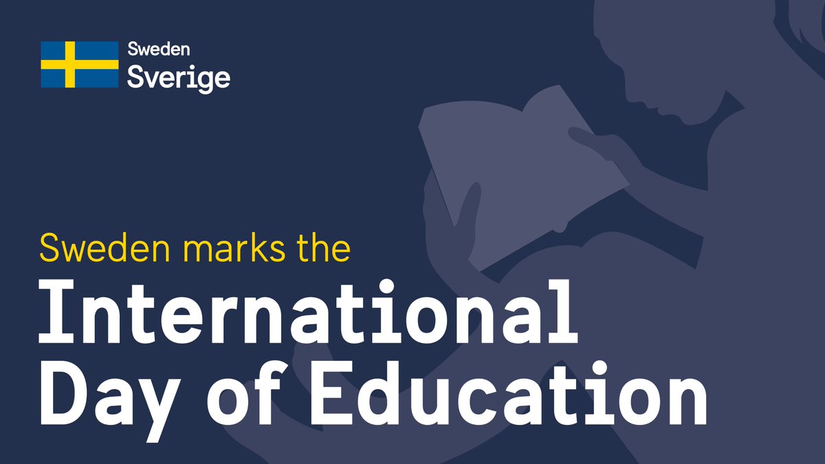 Today, on the #InternationalDayofEducation, we reaffirm our commitment to advocating for inclusive and equitable quality education for all. Sweden 🇸🇪believes in the transformative power of education 📚 from early childhood development to lifelong learning opportunities.