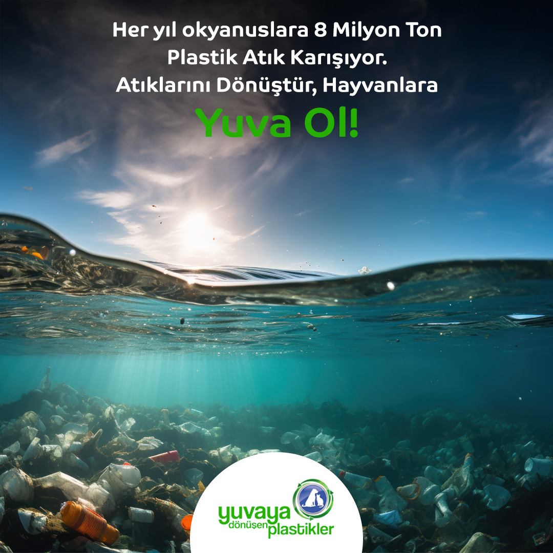 Her yıl okyanuslara 8 Milyon Ton Plastik Atık Karışıyor. Atıklarını Dönüştür, Hayvanlara Yuva Ol! #yuvayadönüşenplastikler #geridönüşüm #plastikyuva #plastik #plastic #sıfıratık #zerowaste #recyle #ecofriendly #greenliving #doğa #nature #sustainable #sürdürülebilirlik