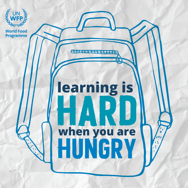 WFP's tweet photo. School meals programmes are the world's most extensive social safety net.

They protect learners today and nurture them for a lifetime. 🥣✏️📚

Learn more this #EducationDay