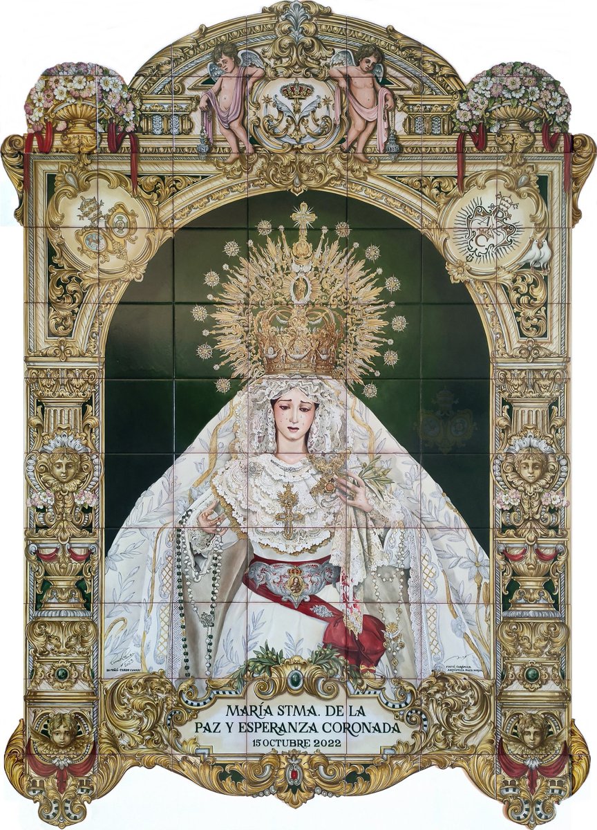 HdadPazCordoba's tweet photo. ACTUALIDAD | En la festividad de la Virgen de la Paz la Hermandad de la Paz quiere presentar el retablo cerámico que, con motivo de la Coronación Pontificia de María Santísima de la Paz y Esperanza, ha sido realizado por Paco Moya bajo diseño de Curro Claros. https://t.co/ShmiKx1BJu