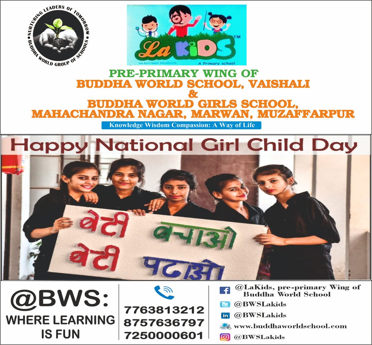 Happy National Girl Child Day!
#nationalgirlchildday #girlpower #girlchildday #childday #girlchildday2024 #bws #wherelearningisfun @sarikamalhotra2 @Krish_Vaishali @AnitaSi80209274