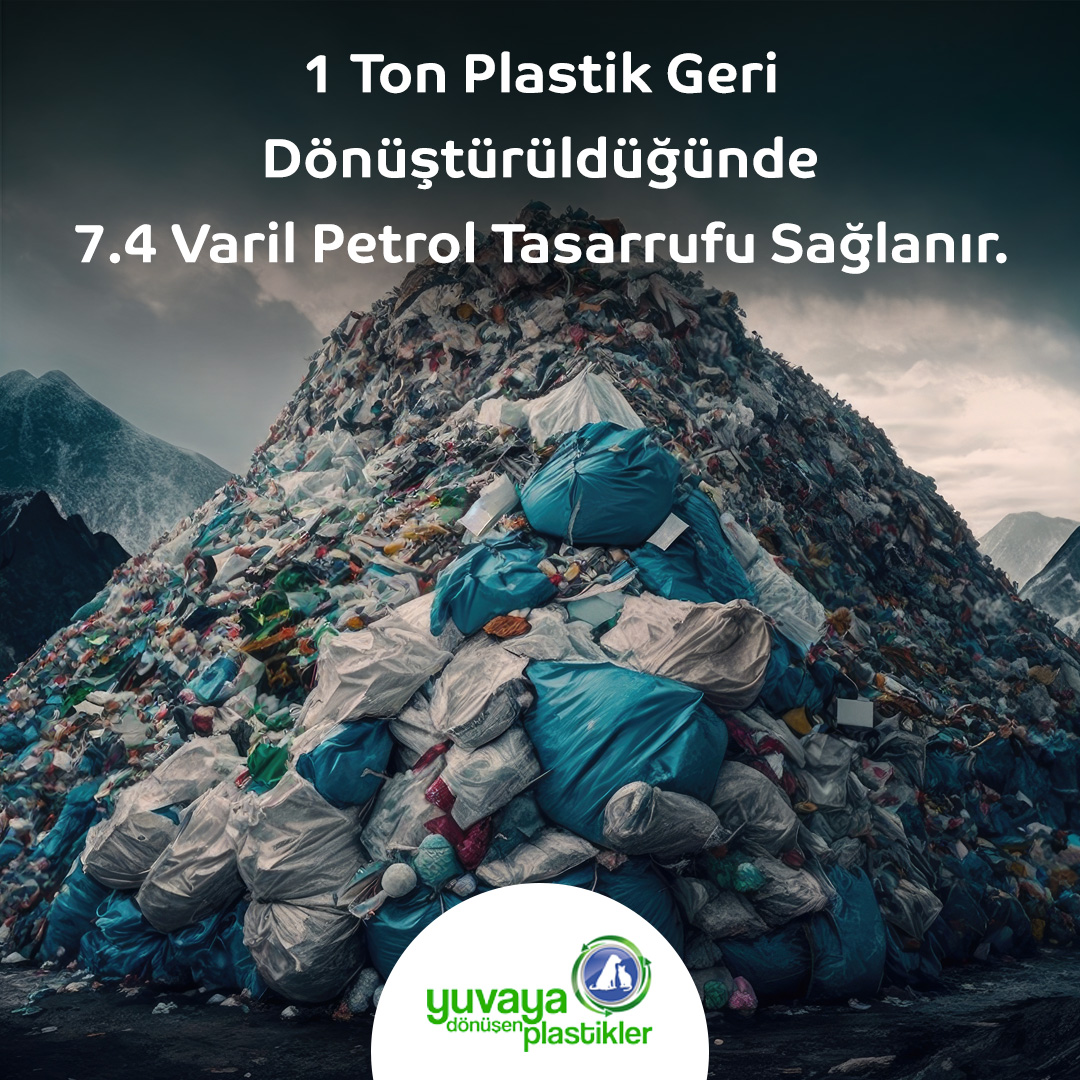 1 Ton Plastik Geri Dönüştürüldüğünde 7.4 Varil Petrol Tasarrufu Sağlanır. #yuvayadönüşenplastikler #geridönüşüm #plastikyuva #plastik #plastic #sıfıratık #zerowaste #recyle #ecofriendly #greenliving #doğa #nature #sustainable #sürdürülebilirlik #sustainableliving #environment
