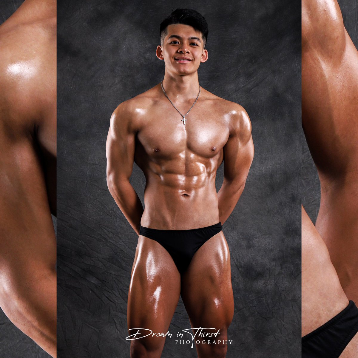 露出沁著汗水的腹肌，整齊方正的胸肌，線條分明的肌肉隨著呼吸不斷地起伏…

More photos at: 
instagram.com/drowninthirst